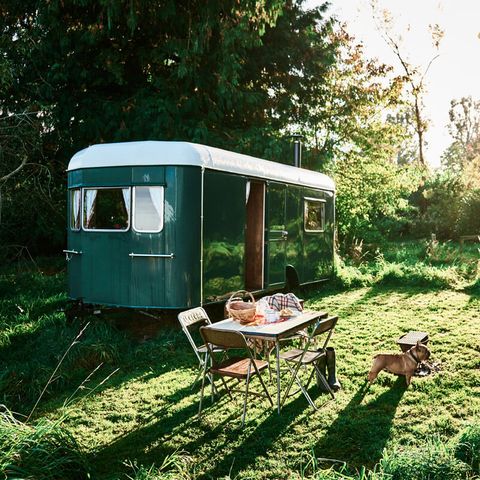A vintage caravan