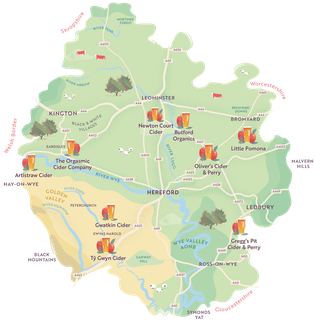 Herefordshire Cider Producers Map
