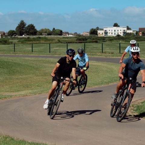Cyclists on the Hereford Cycle Track