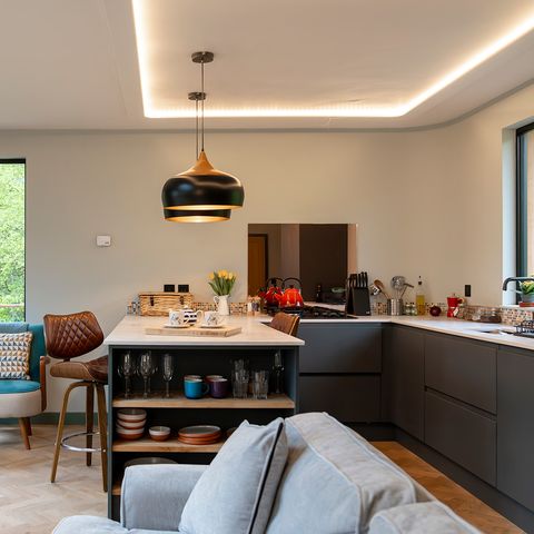 kitchen at the scandi cabin