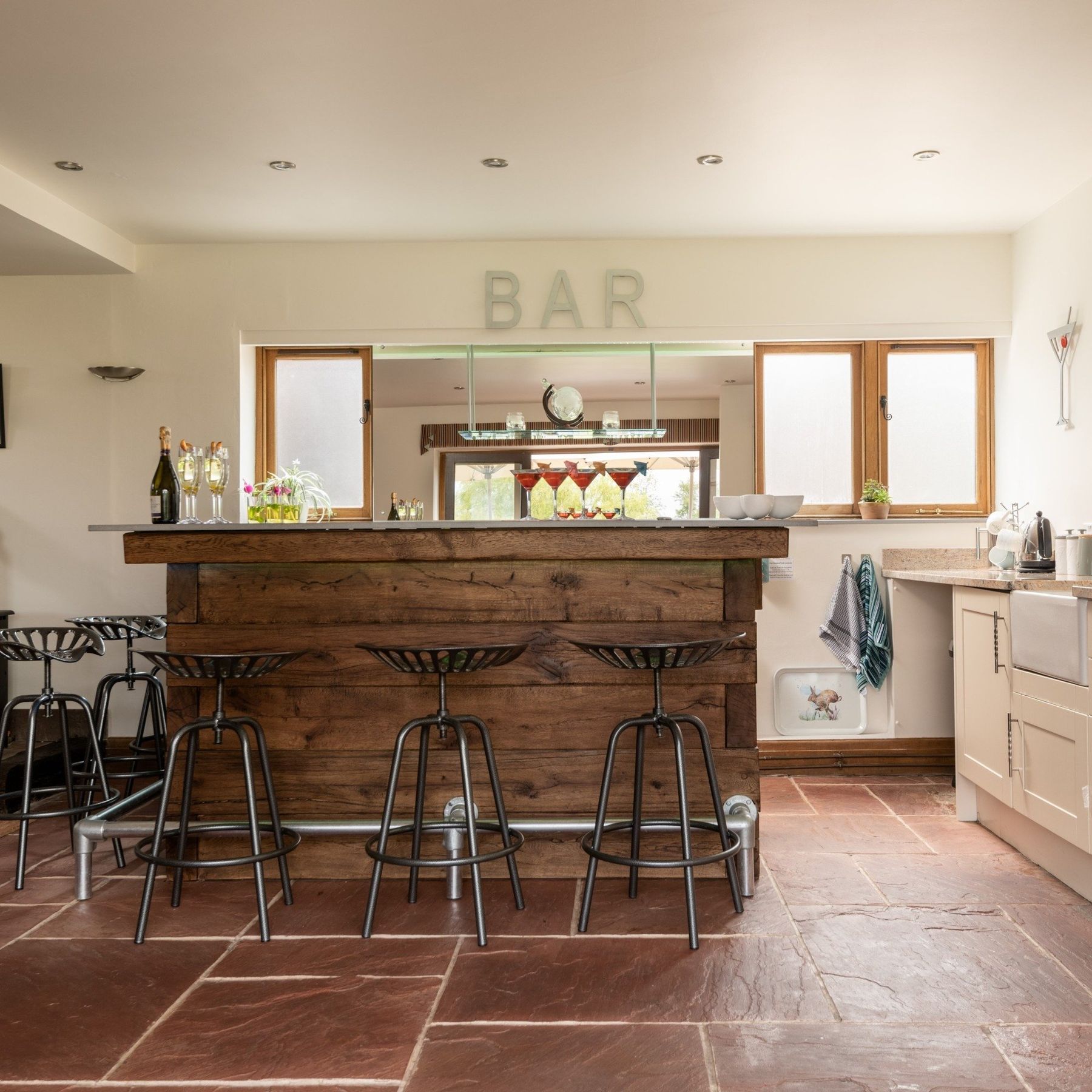 Fully equipped bar