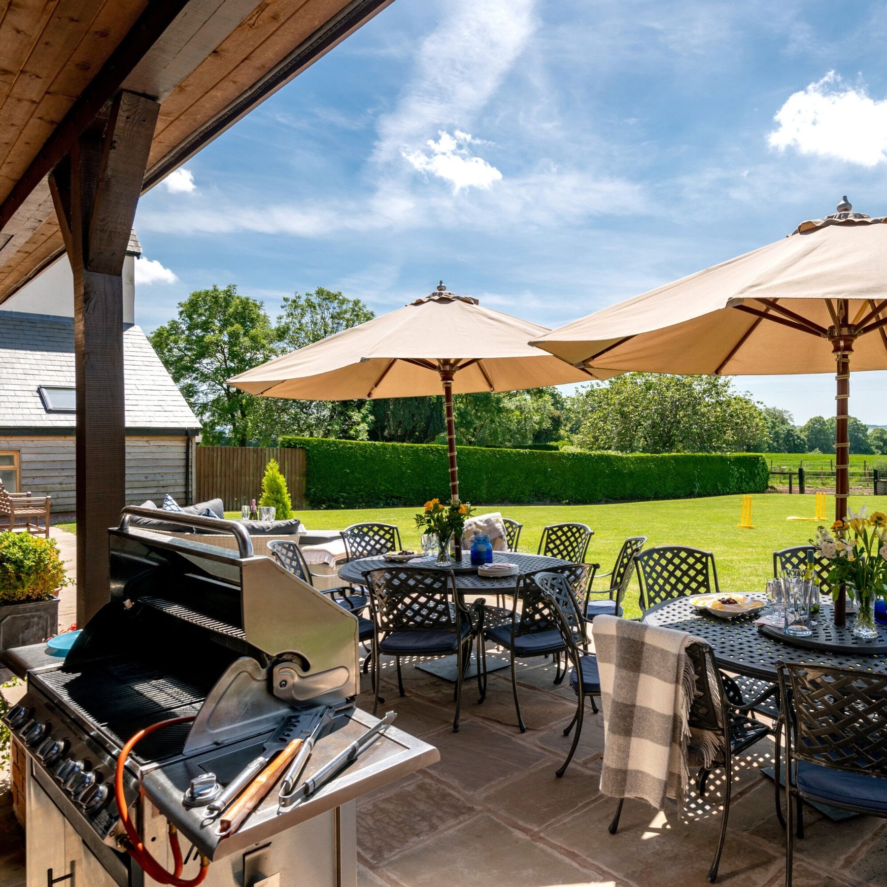 Patio Area - pizza oven, seating, BBQ