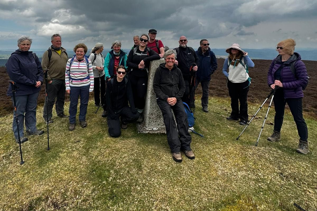 Large group at the peak