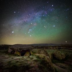 Photo of starry sky above Arthur's Stone by Lee Nuttall