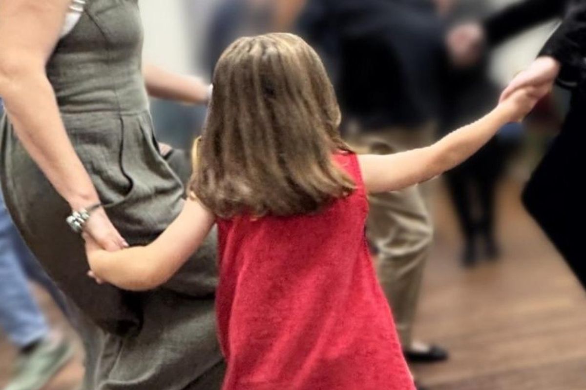 Young girl dances