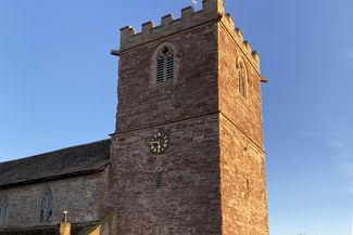 Sunlight hitting Almeley Church