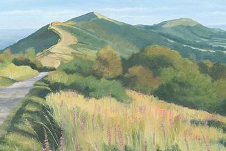 Gilly Hancock Painting of Malvern Hills