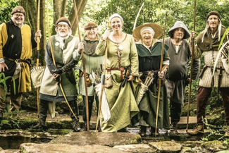 Medieval troop re-enactment 
