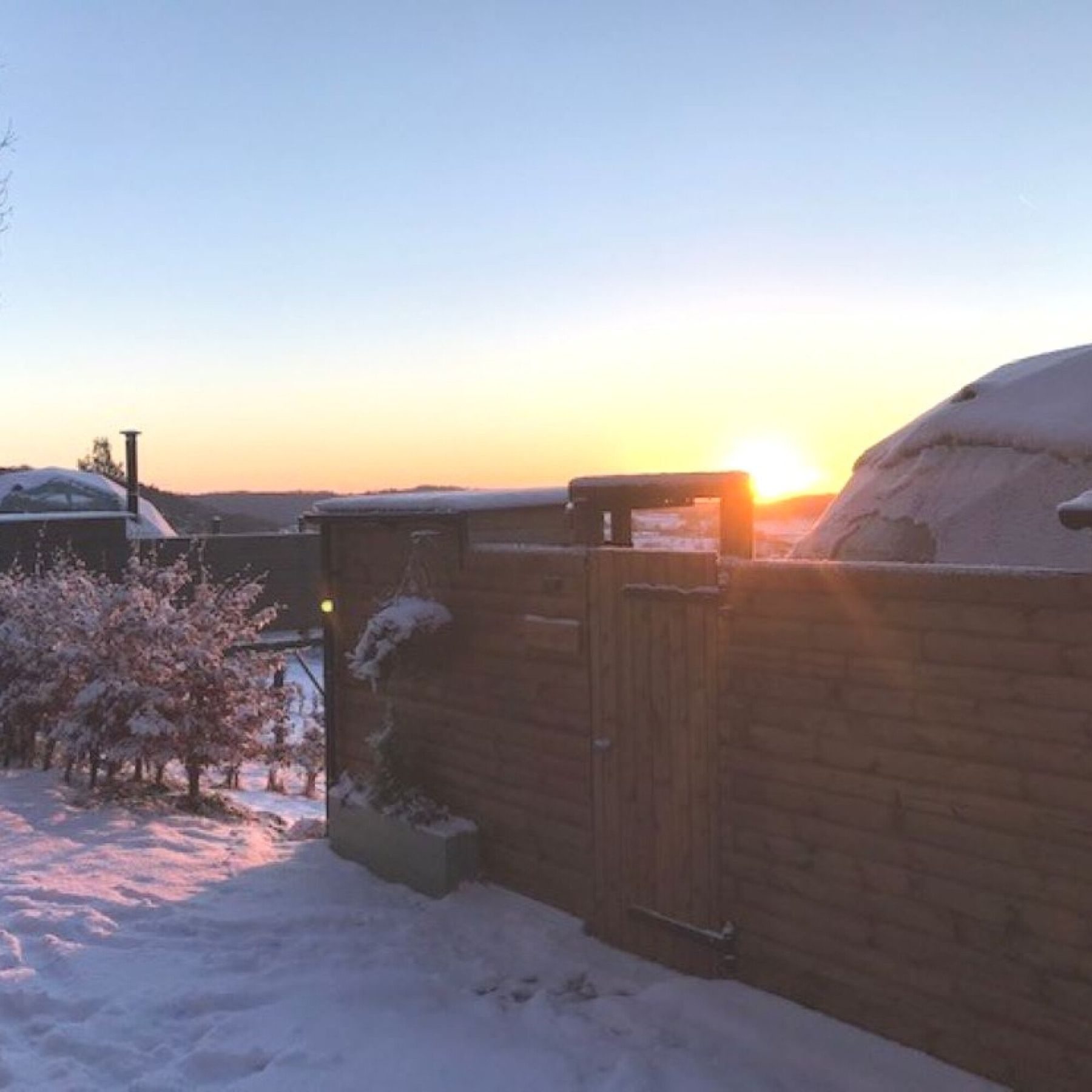 Sunrise in the snow