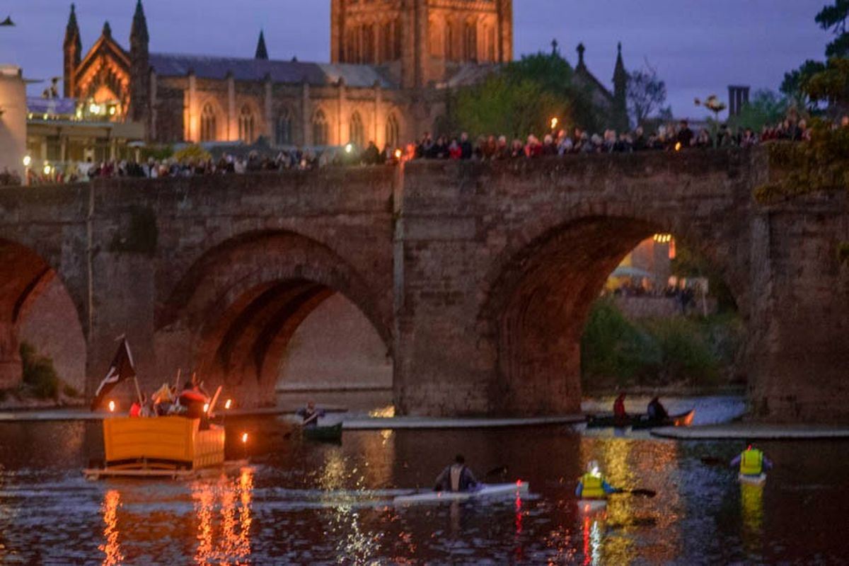 Friday night illuminated floats on the Wye