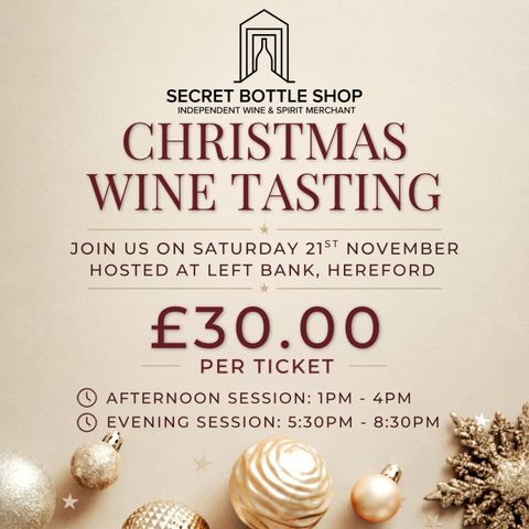 Christmas Wine & Sparkling Tasting Event - Saturday 21st November 2026