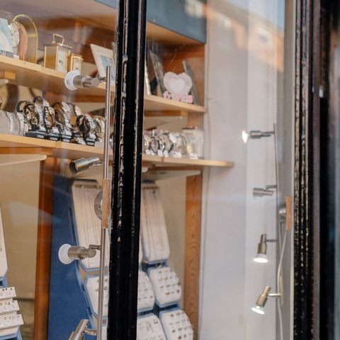 Looking in Bromyard shop window