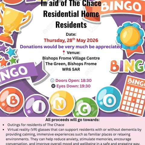 The Chace Residential Home BINGO fundraiser