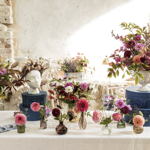 Flowers at a wedding showcase