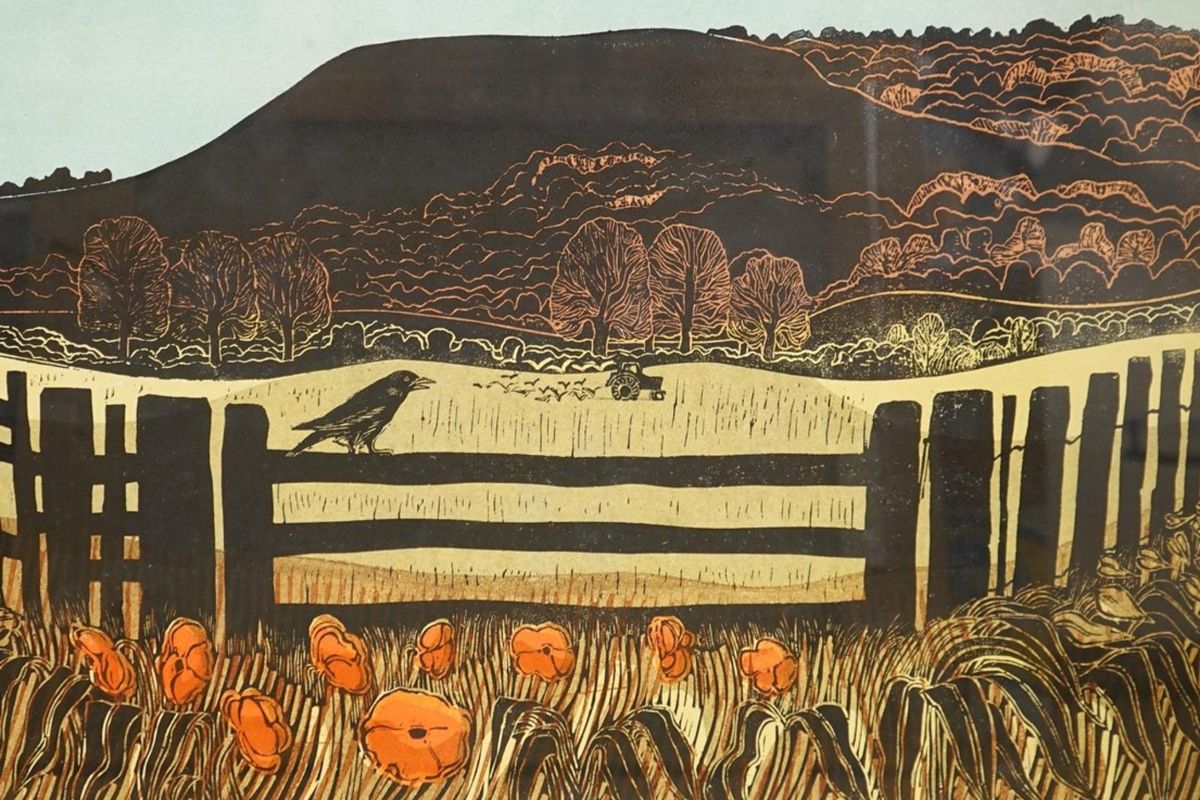 Robert Tavener Harvesting Near Glyndebourne