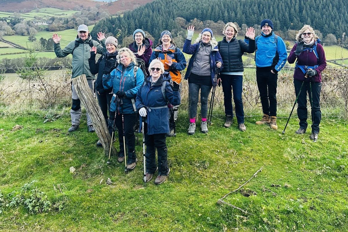 Walkers above Kington Herefordshire