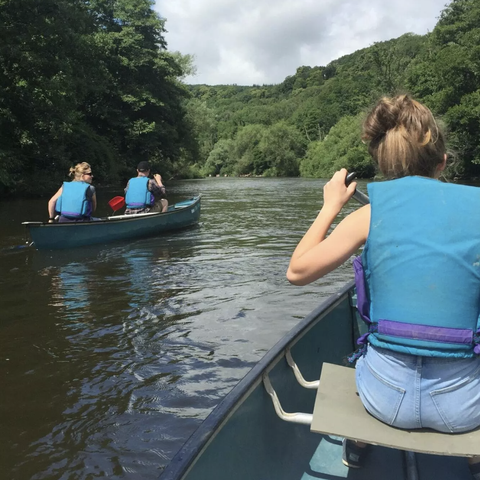 Canoeing the river wye