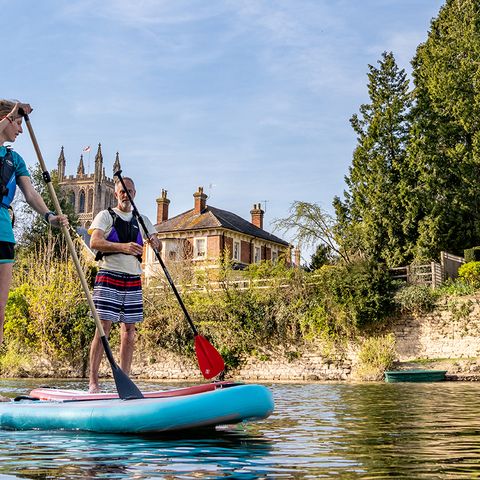 paddle-boarding through hereford city