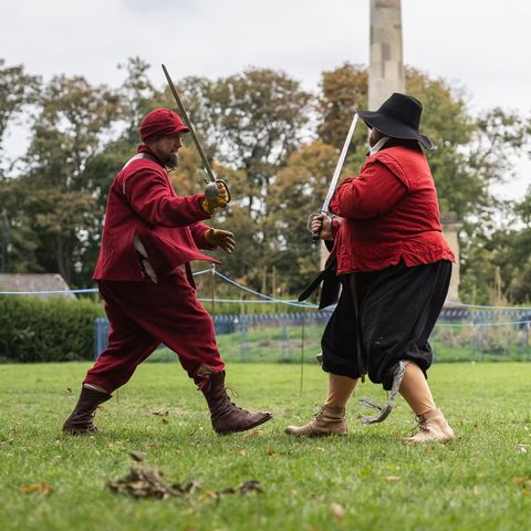 Historical sword fight reenactment
