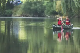 Canoeing on the river Wye