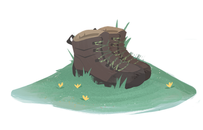walking boots illustration