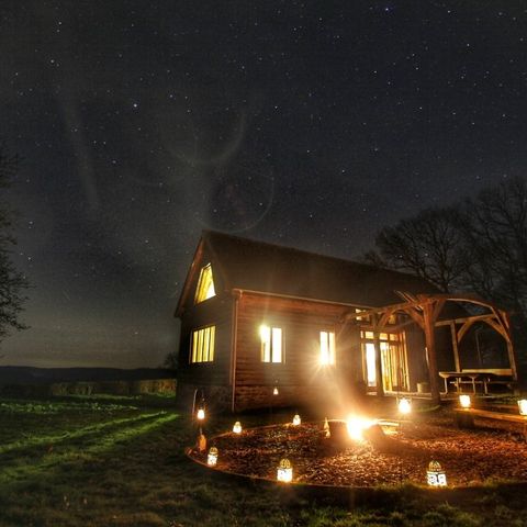Barn with lanterns