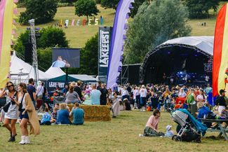 Image showing festival goers in a field at Lakefest 2024