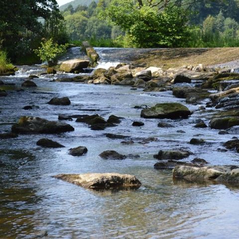 The river running by Riverside Inn, Aymestrey