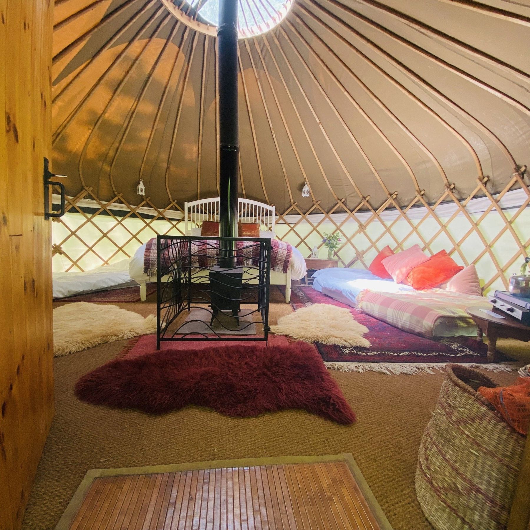 Valley yurt interior (sleeps 5)