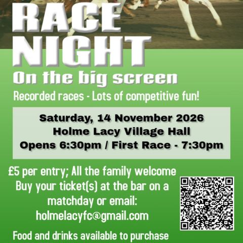 Community Race Night – Saturday, 14 November 2026 !