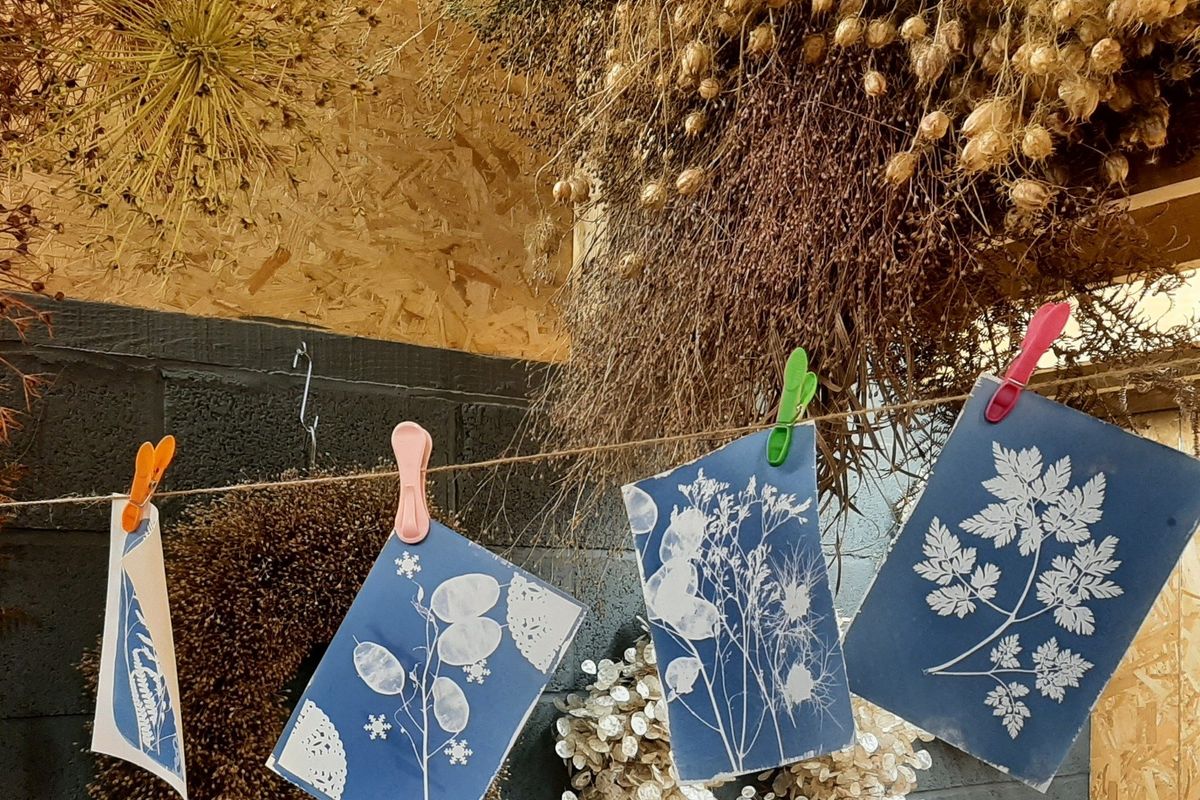 Cyanotype Blueprinting Workshops. Alexa Summers Art.