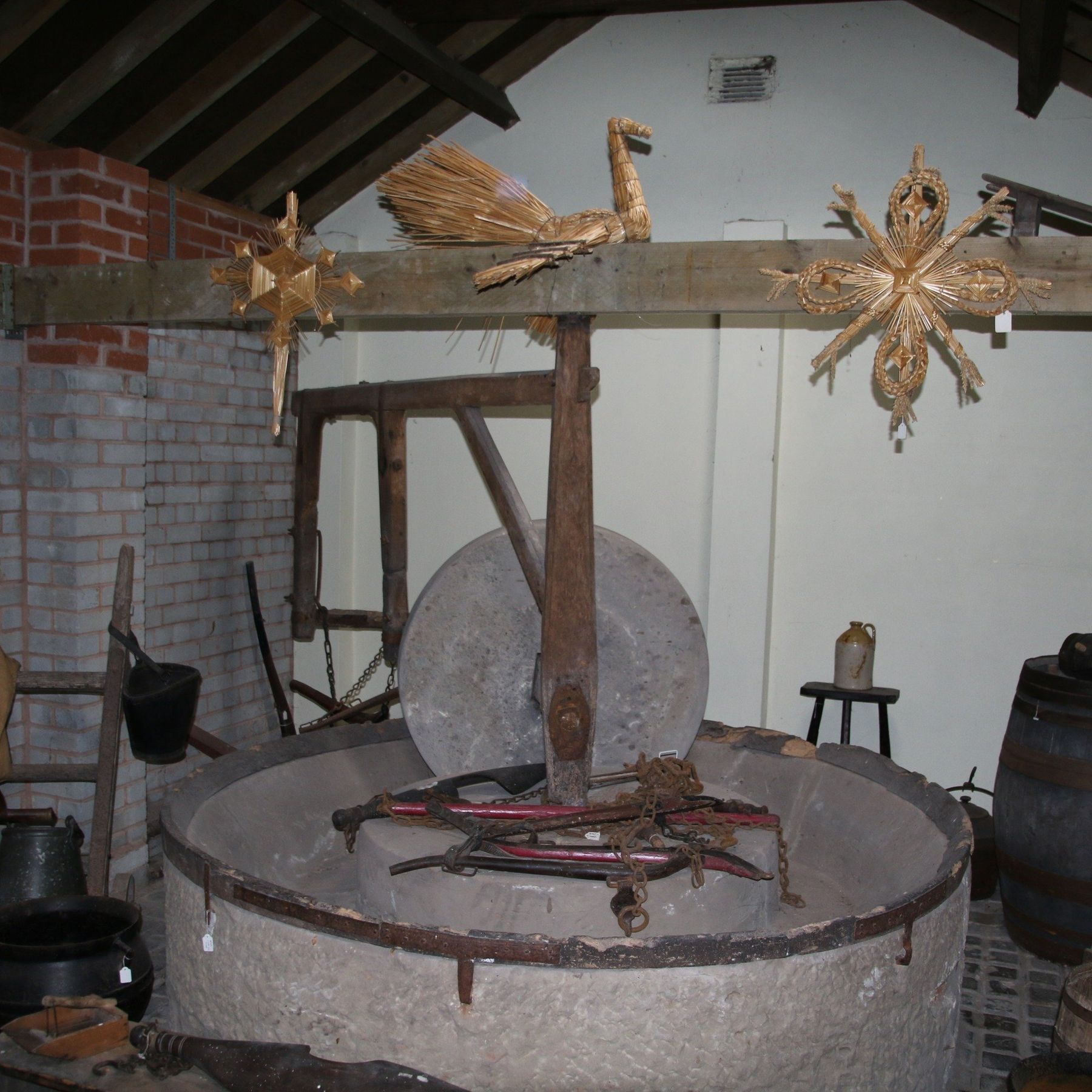 Horse driven cider mill