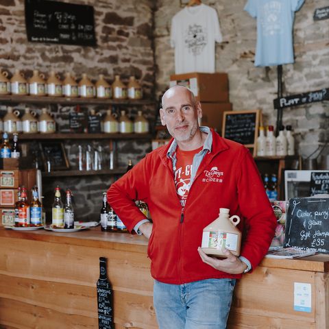Inside the cider shop