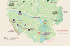 Map of Herefordshire showing the Food Safari's