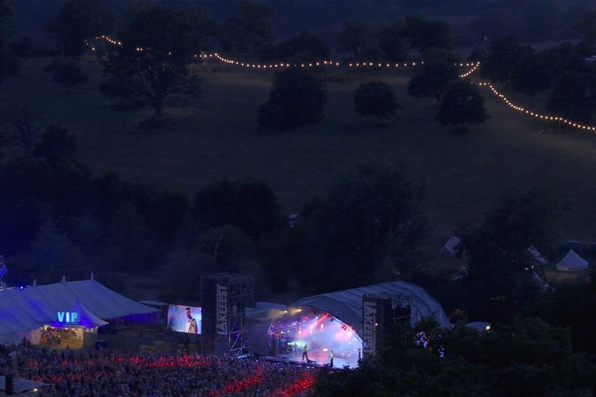Lakefest Abbey Stage at Night