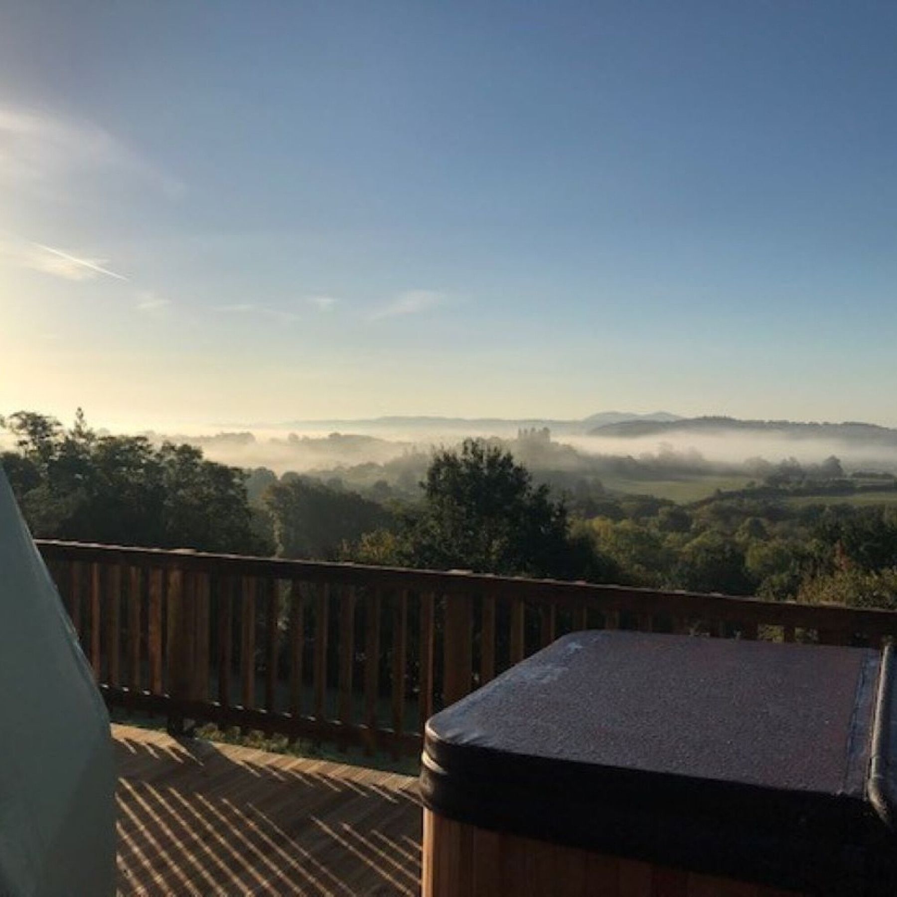 Misty morning sunrise
