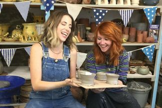pottery workshop students
