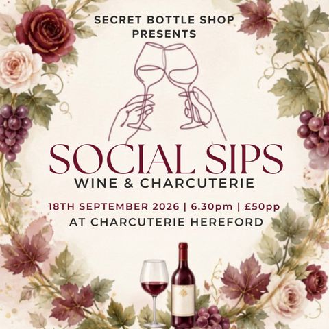 Social Sips Wine Tasting Event | Friday 18th September 2026 6.30pm