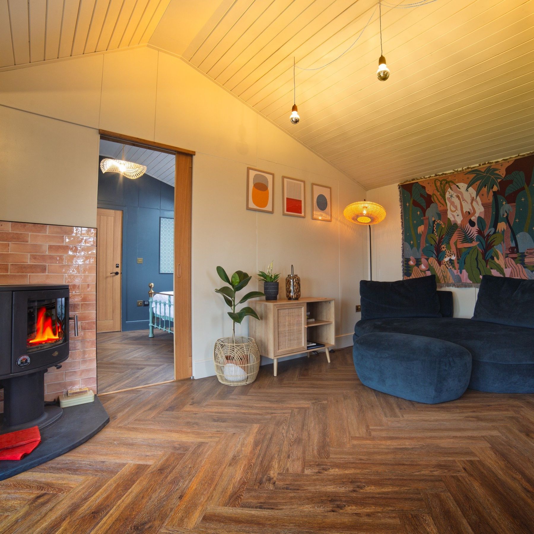 Sunburst Lounge and Wood Burning Stove