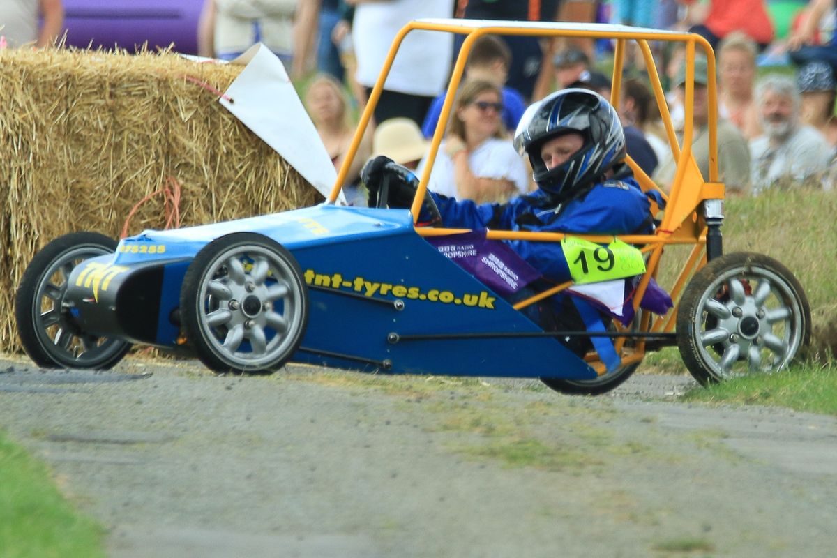 Colourful Soap Box Derby cart