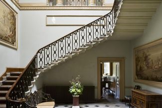 View of the floating staircase Inside Berrington hall