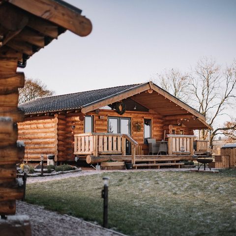 Tedstone Log Cabins Wintery Scene