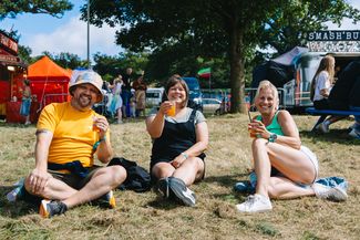 Cider drinkers at Lakefest