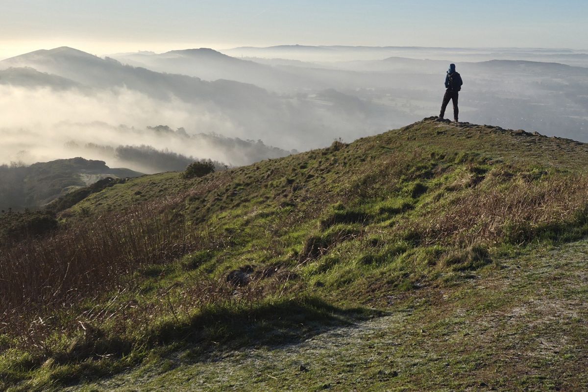 Looking along the Malvern hilltops