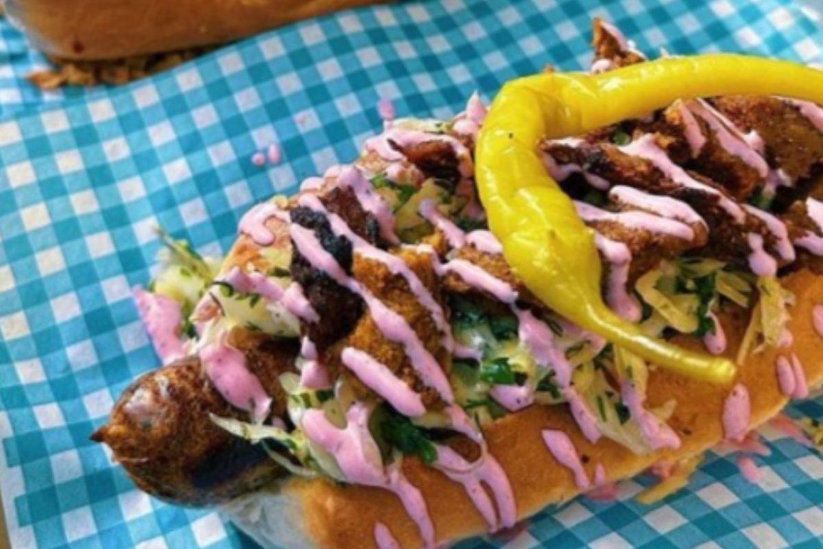 Vegan Loaded Hot Dog