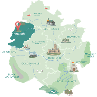 Illustrated map of Kington