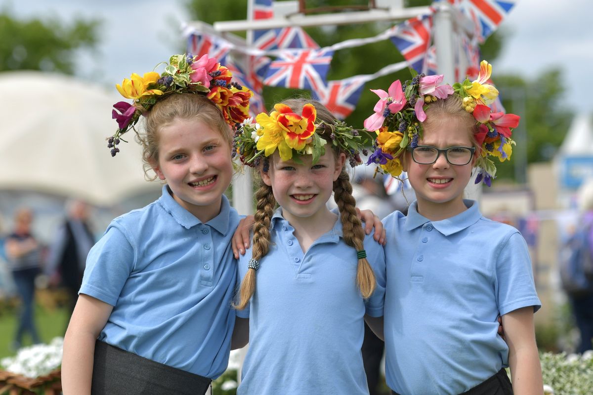 School children enjoying the show