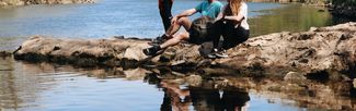 Young People at Symonds Yat, river Wye