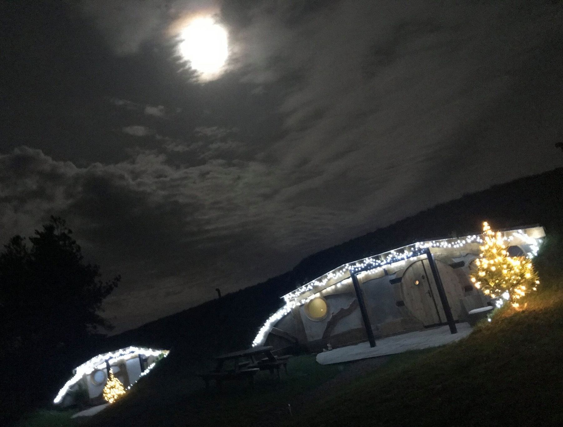 Hobbit House by Moonlight