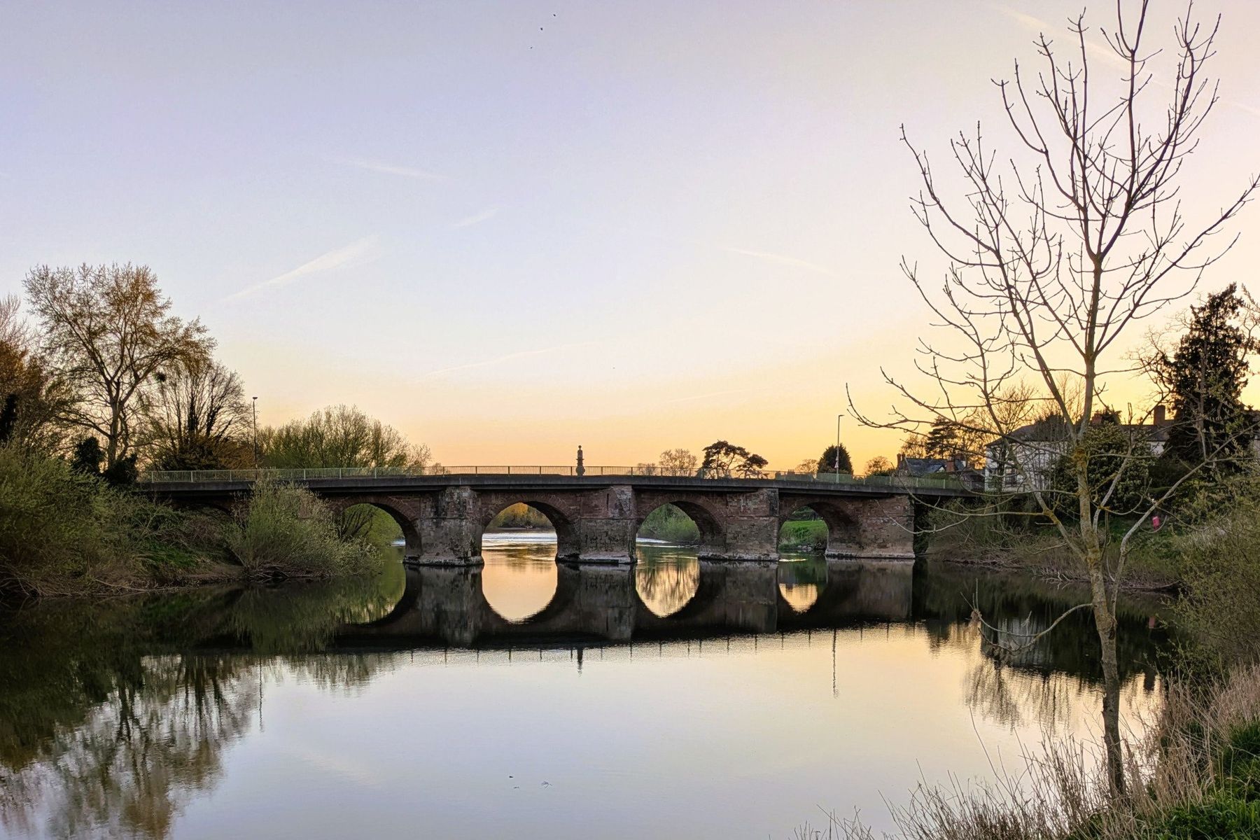 The iconic Wilton bridge next to the pub